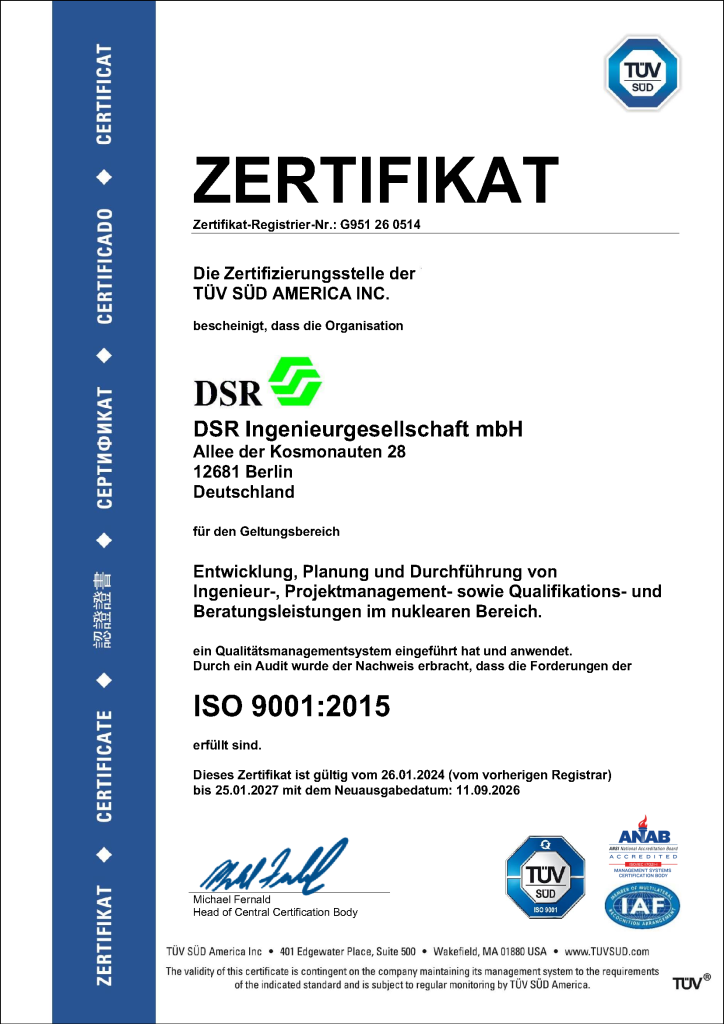 Zertifikat ISO 9001